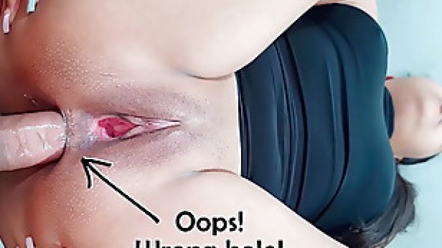 Oops, wrong hole, sorry!! I fucked her ass mercilessly, ejaculated massively and recorded it all with my cell phone! (FULL UNCENSORED)